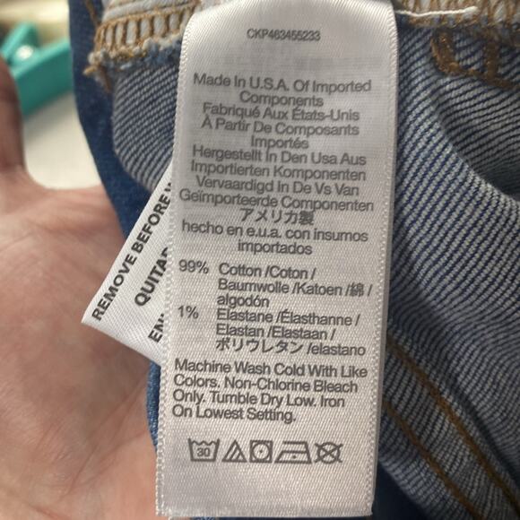 Madewell The Perfect Vintage Wide Leg Raw Hem Jeans Women's 26 - Picture 8 of 9